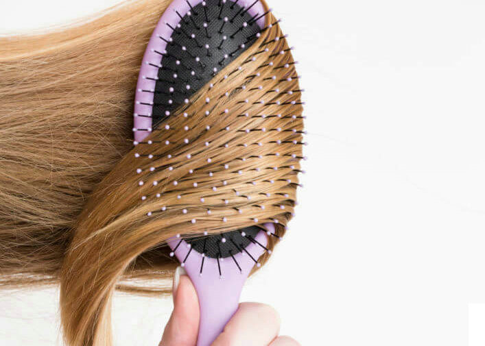 how to brush the hair extensions